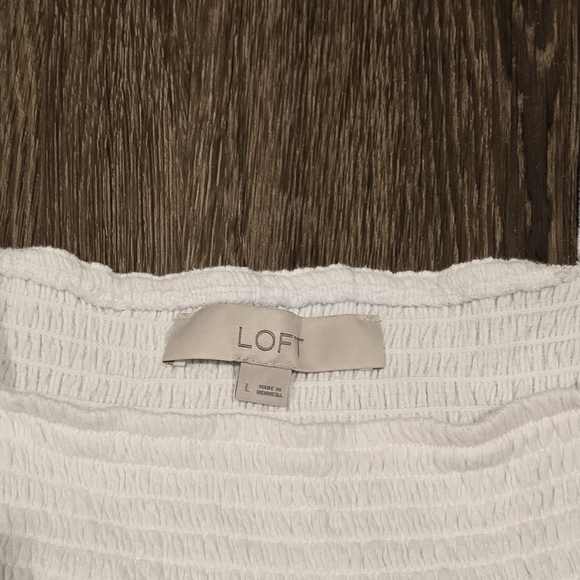 Loft Short Sleeve Shirt White Large - Picture 2 of 4